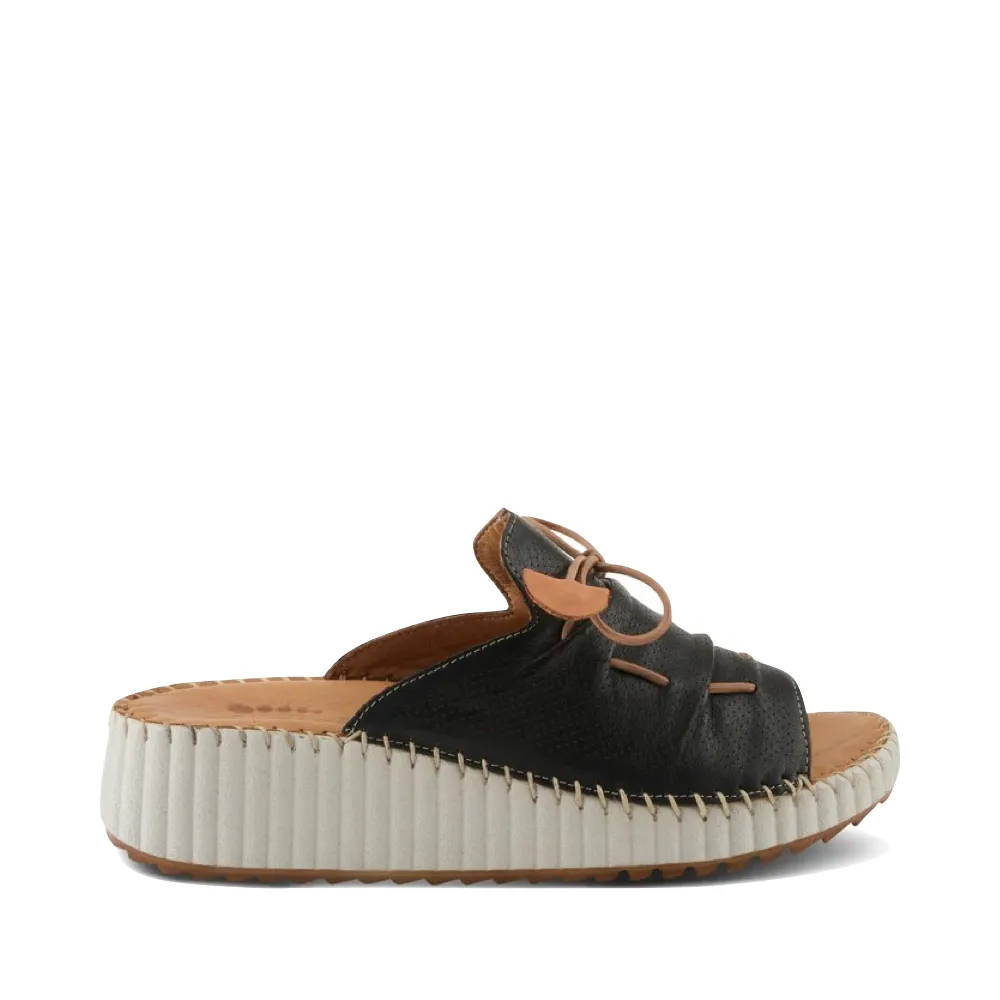 Spring Step Damen Nevelle Keil-Sandalette in Schwarz