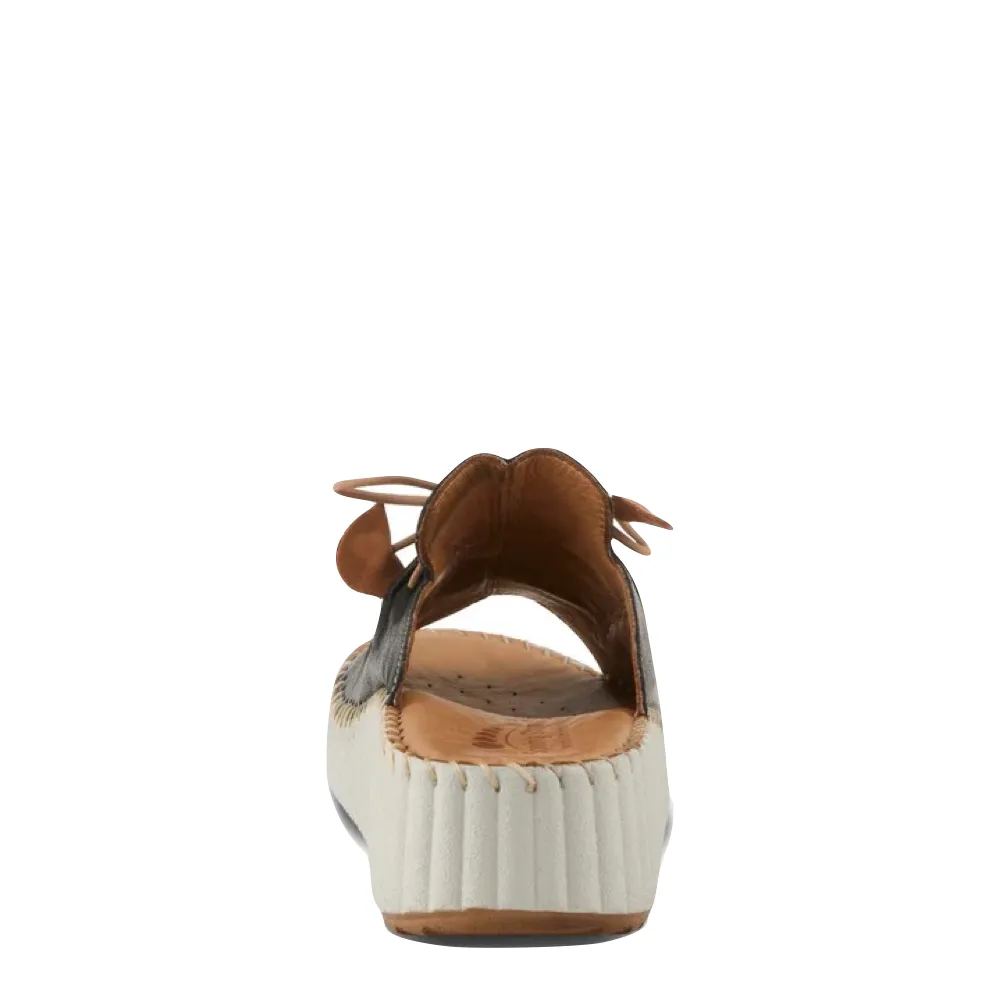 Spring Step Damen Nevelle Keil-Sandalette in Schwarz
