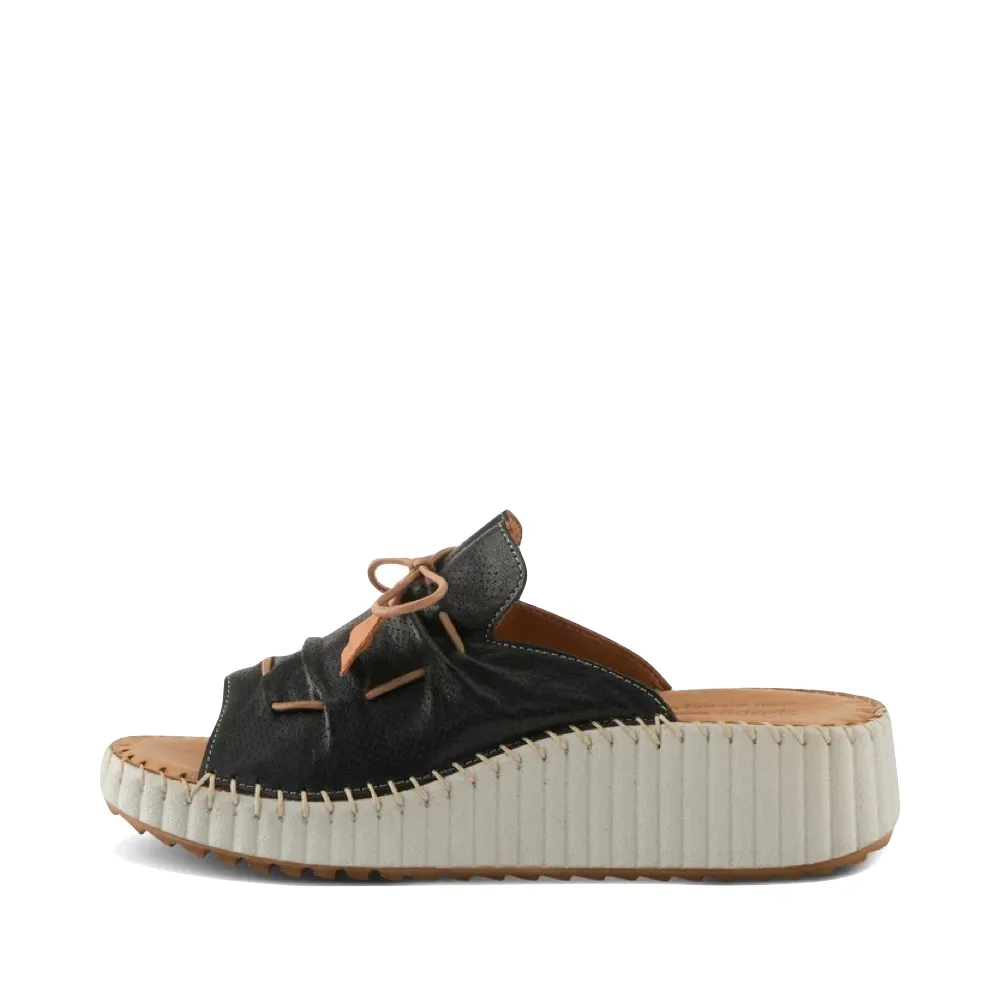 Spring Step Damen Nevelle Keilabsatz-Sandalette in Schwarz