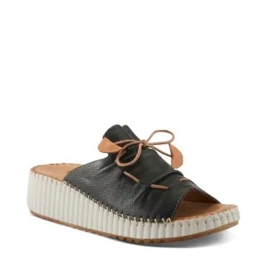 Spring Step Damen Nevelle Keil-Sandalette in Schwarz