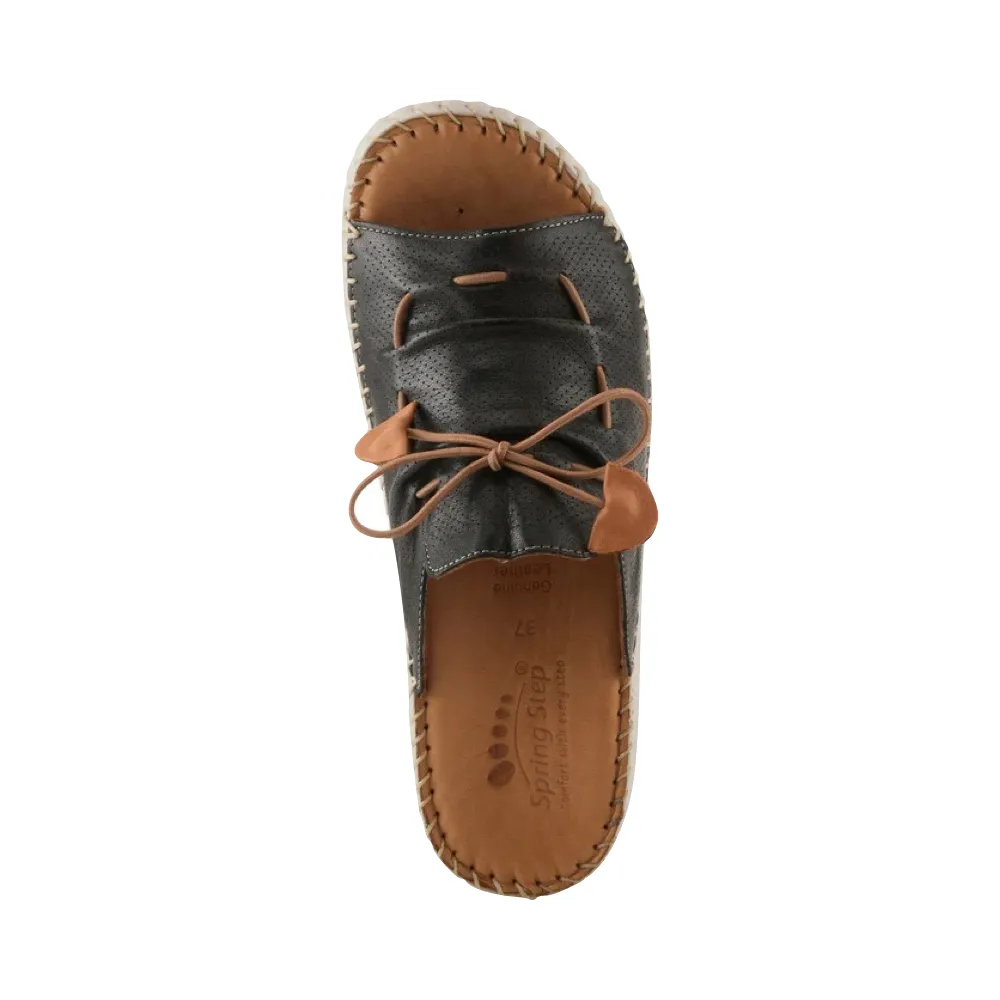 Spring Step Damen Nevelle Keil-Sandalette in Schwarz