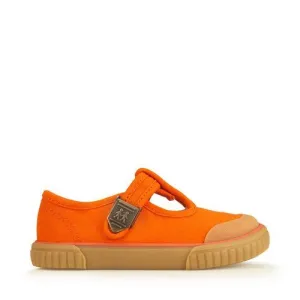 Start-Rite: Anker - Leinen-Kinderschuh mit T-Bar-Schnalle - Orange