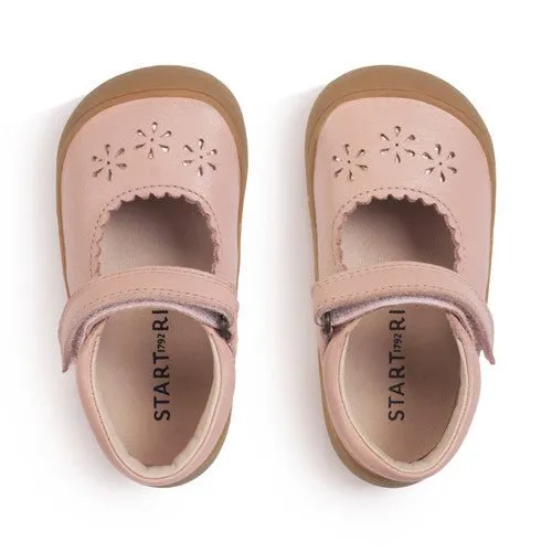 Start-Rite: Eva - Blassrosa Leder mit Blumenmuster