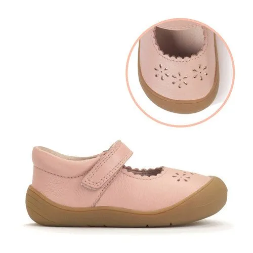 Start-Rite: Eva - Blassrosa Leder mit Blumenmuster