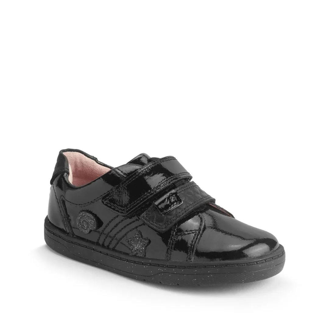 Start-Rite: Fantasy Riptape Schülerschuhe - Hochglanzschwarz