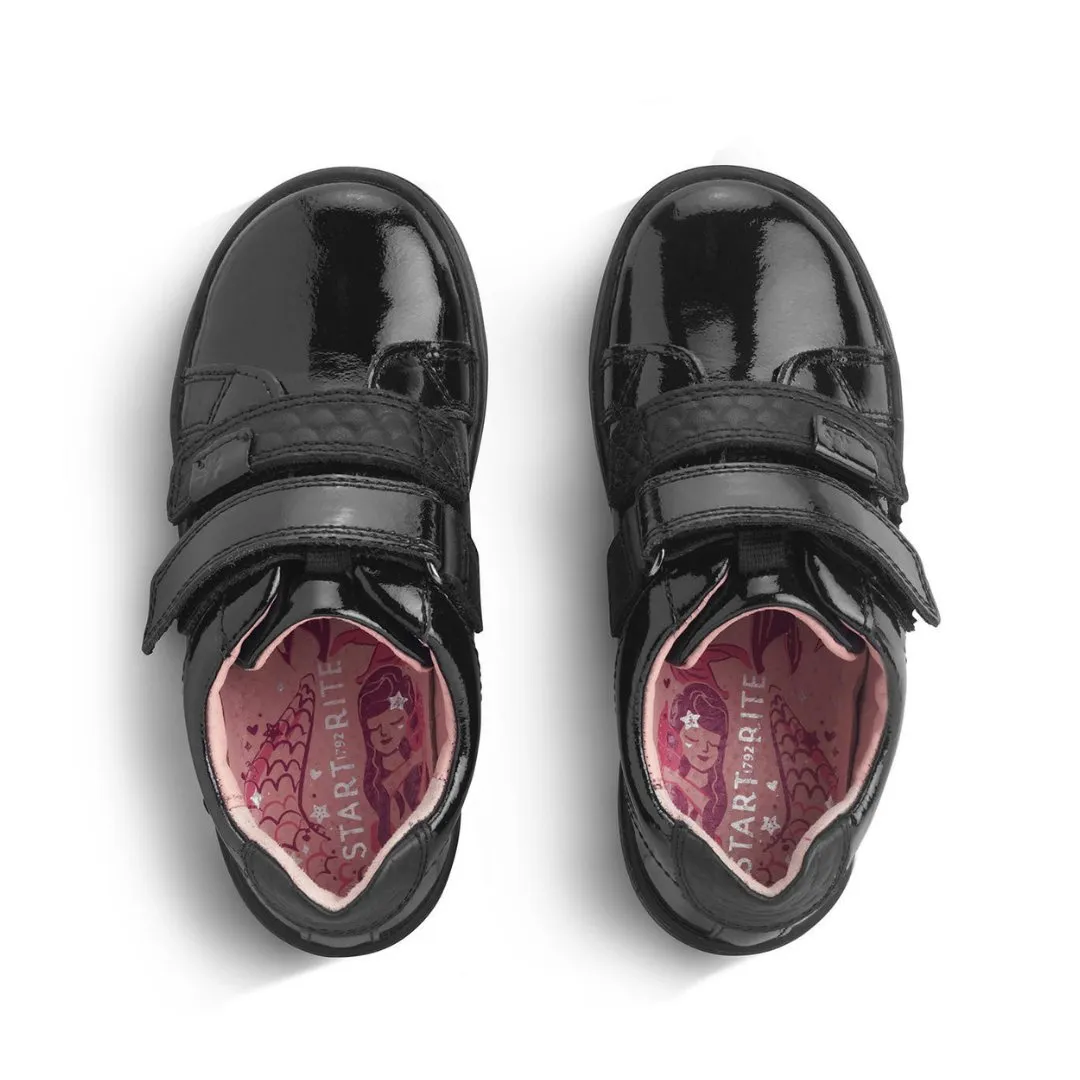 Start-Rite: Fantasy Riptape Schülerschuhe - Hochglanzschwarz