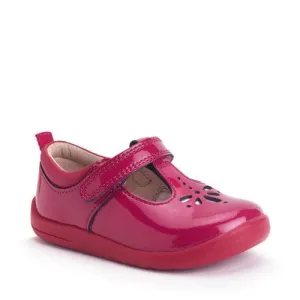 Start-Rite: Puzzle-Kirschrot Lack-T-Bar-Mädchenschuhe