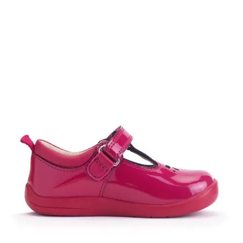 Start-Rite: Puzzle-Kirschrot Lack-T-Bar-Mädchenschuhe