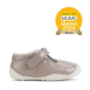 Start-Rite: Tumble - Patent-Leder Lauflernschuhe in Taubenfarbe
