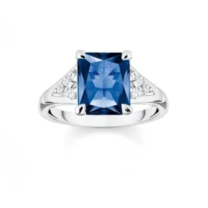 Sterling Silber Blauer Stein Ring TR2362-166-1 Thomas Sabo Ringe