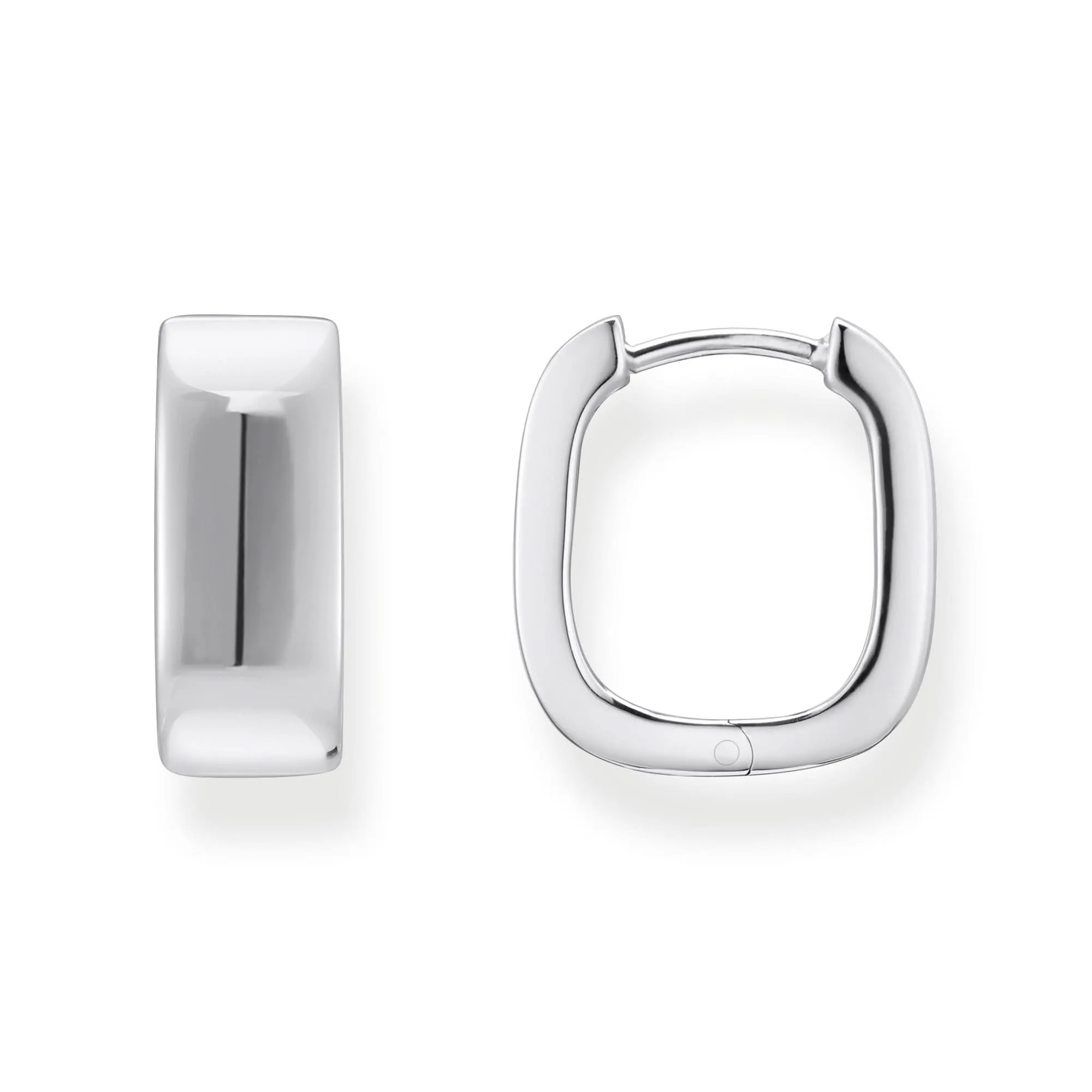 Sterling Silber Kühne Eleganz Winkelige Hoop Ohrringe CR744-001-21 Thomas Sabo Ohrringe