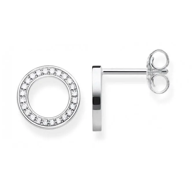 Sterling Silber Kreise Große Ohrstecker H1947-051-14 Thomas Sabo Ohrringe