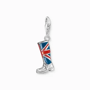 Sterling Silber Emaille LONDON Stiefel mit Union Jack Anhänger 1079-007-10 Thomas Sabo Sammelbare Charms