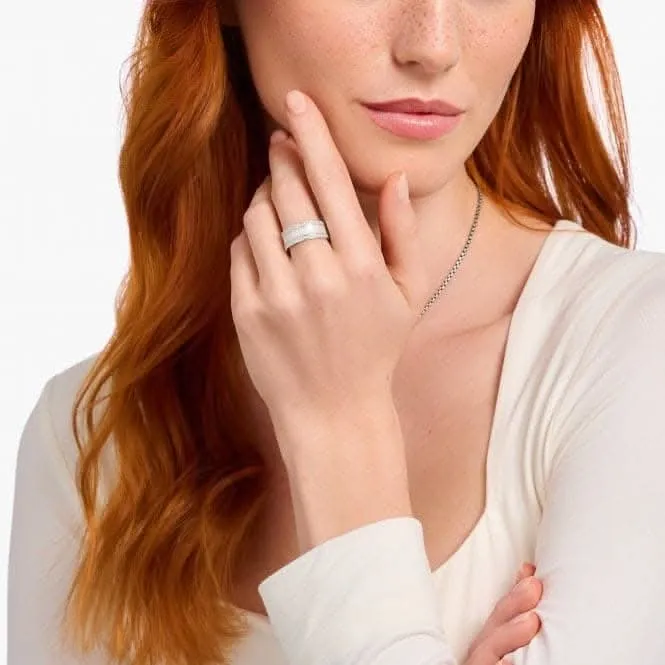 Sterling Silber Emaille Ring mit Zirkonia Weißes Band TR2446-041-14 Thomas Sabo Ringe