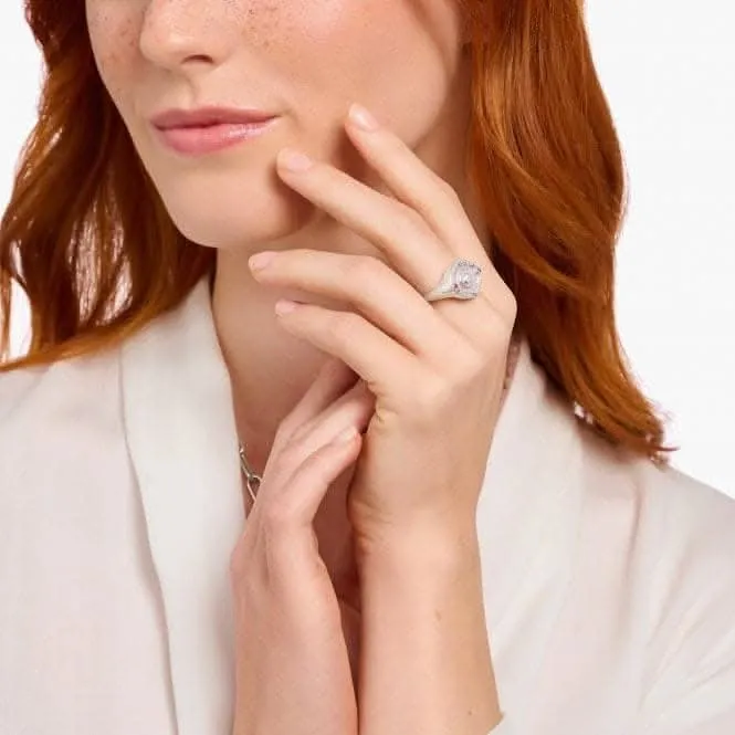 Sterling Silber Emaille Zirkonia Roséfarbener Siegelring TR2447-390-9 Thomas Sabo Ringe