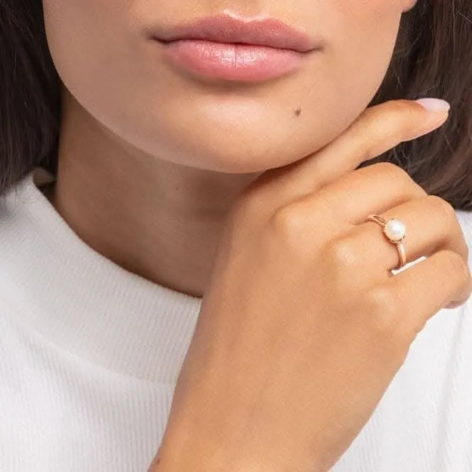Sterling Silber Süßwasserperle Zirkonia Stern Ring TR2298-167-14 Thomas Sabo Ringe