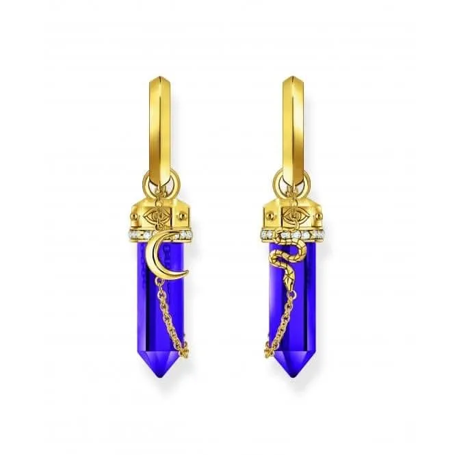 Sterling Silber vergoldete Imitat-Amethyst Ketten-Ohrringe CR722-414-13 Thomas Sabo Ohrringe