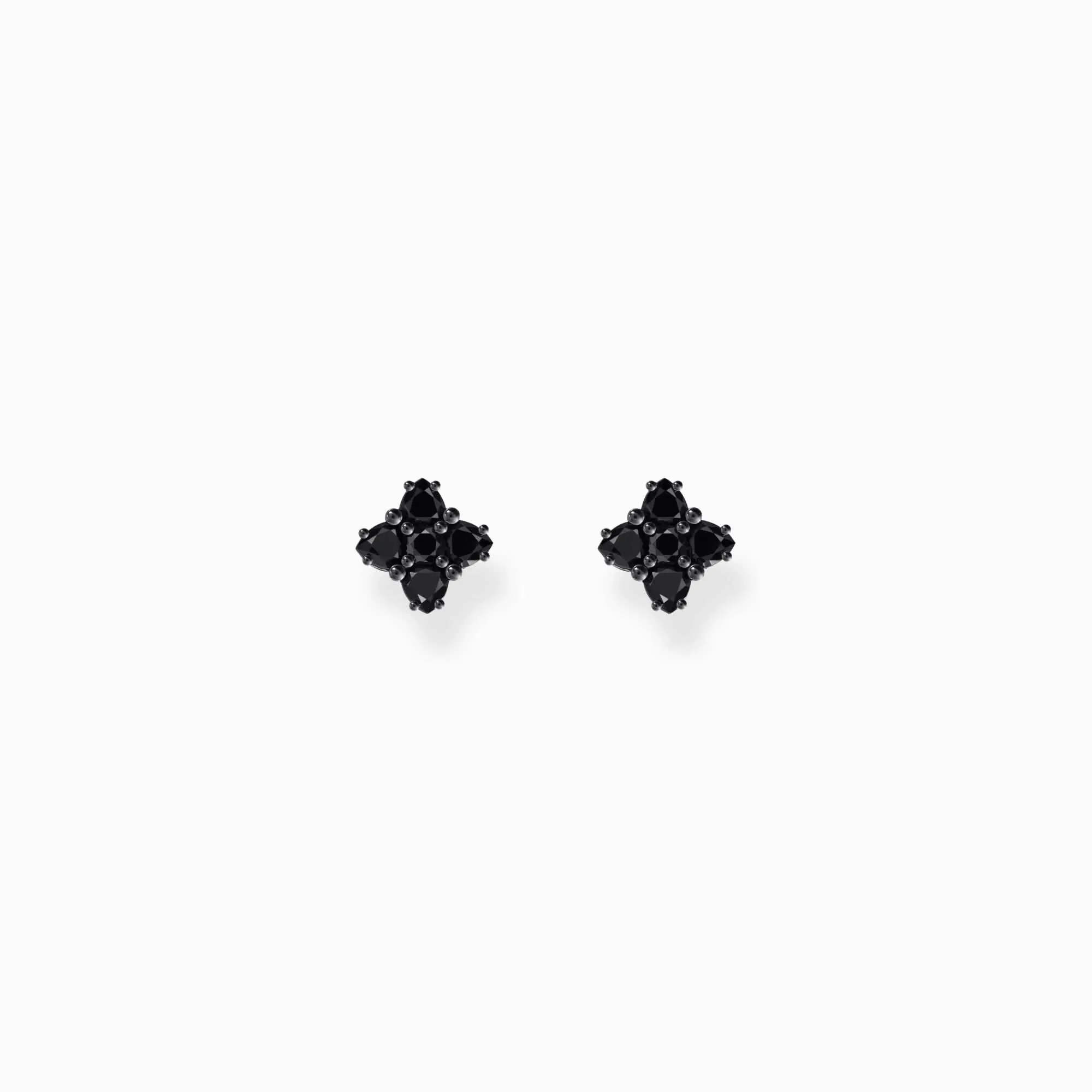 Sterling Silber Heritage Kreuz Schwarze Zirkonia Stecker Ohrringe H2171-643-11 Thomas Sabo Ohrringe