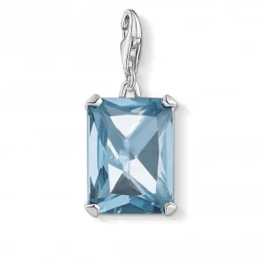 Sterling Silber Großes Blaues Facetten-Anhänger Charm 1846-009-1 Thomas Sabo Sammelbare Charms