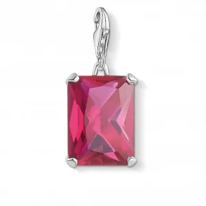 Sterling Silber Großes Leuchtend Pink Facetten Anhänger Charm 1834-011-10 Thomas Sabo Sammelbare Charms