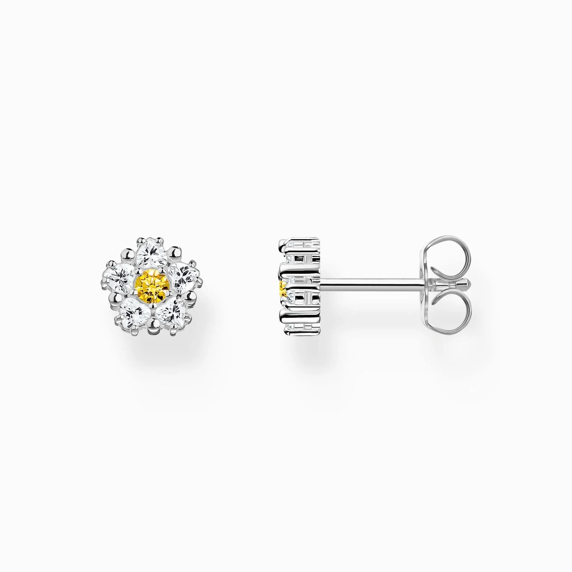 Sterling Silber Niedliche Gänseblümchen kleine Stecker Ohrringe H2297-051-4 Thomas Sabo