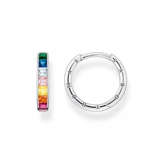 Sterling Silber Pavé Ohrringe mit bunten Steinen CR668-477-7 Thomas Sabo Ohrringe