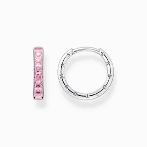 Sterling Silber Rosa Pavé-Steine Ohrringe CR668-051-9 Thomas Sabo Ohrringe