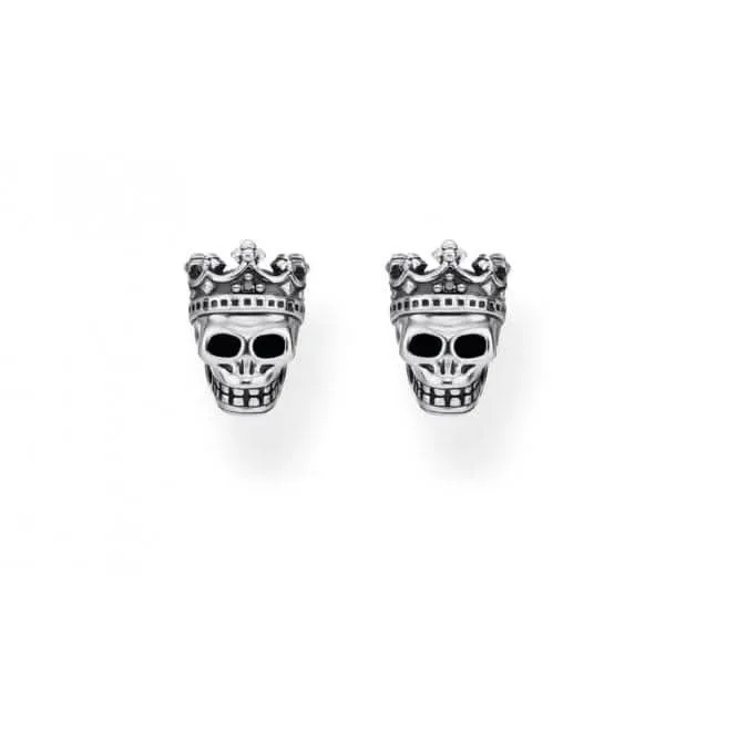 Sterling Silber Totenkopf König Ohrstecker H2111-643-11 Thomas Sabo Ohrringe