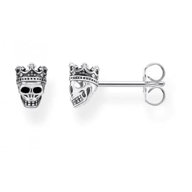 Sterling Silber Totenkopf König Ohrstecker H2111-643-11 Thomas Sabo Ohrringe