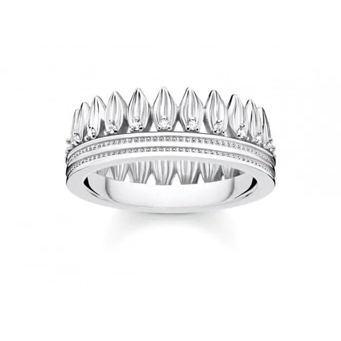Sterling Silber Weißes Blatt Ring TR2282-051-14 Thomas Sabo Ringe