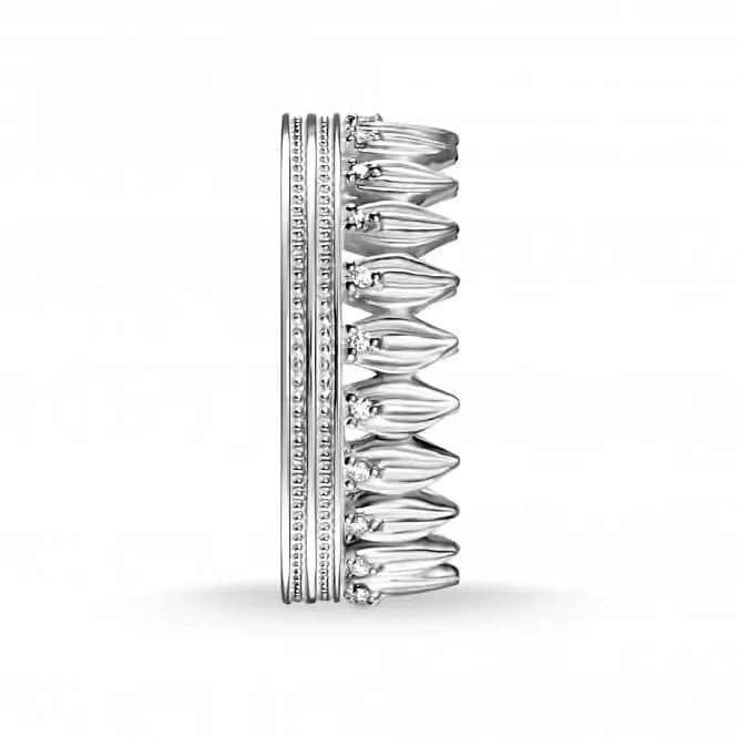Sterling Silber Weißes Blatt Ring TR2282-051-14 Thomas Sabo Ringe