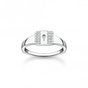 Sterling Silber Weiß Vorhängeschloss Ring TR2372-051-14 Thomas Sabo Ringe