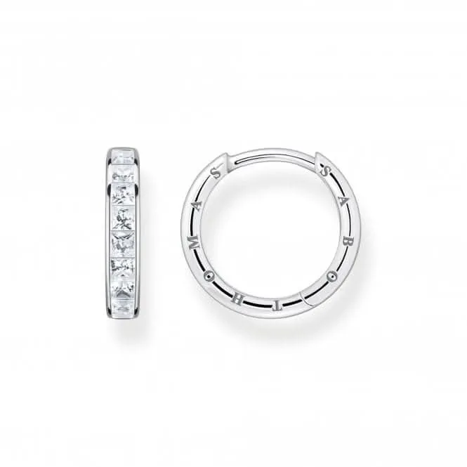 Sterling Silber Weiße Pavé-Steine Ohrringe CR668-051-14 Thomas Sabo Ohrringe