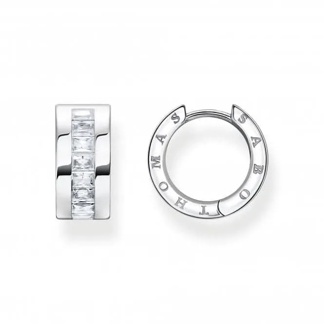 Sterling Silber Weiße Pavé-Steine Ohrringe CR670-051-14 Thomas Sabo Ohrringe