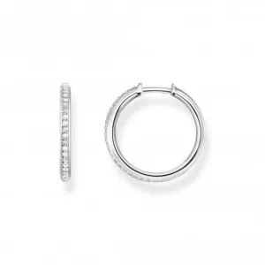 Sterling Silber Weiße Pavé-Steine Ohrringe CR673-051-14 Thomas Sabo Ohrringe