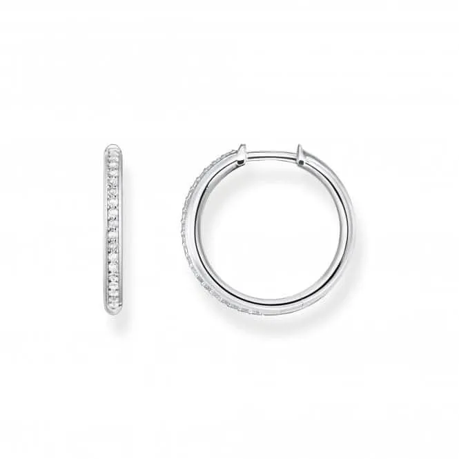 Sterling Silber Weiße Pavé-Steine Ohrringe CR673-051-14 Thomas Sabo Ohrringe