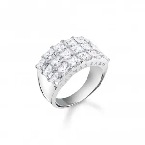Sterling Silber Weiß Pavé-Steine Ring TR2359-051-14 Thomas Sabo Ringe