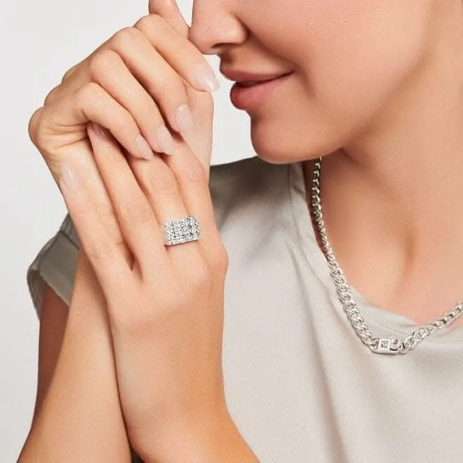 Sterling Silber Weiß Pavé-Steine Ring TR2359-051-14 Thomas Sabo Ringe
