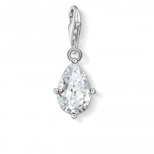 Sterling Silber Weißstein Tropfen Anhänger 1848-051-14 Thomas Sabo Sammelbare Charms
