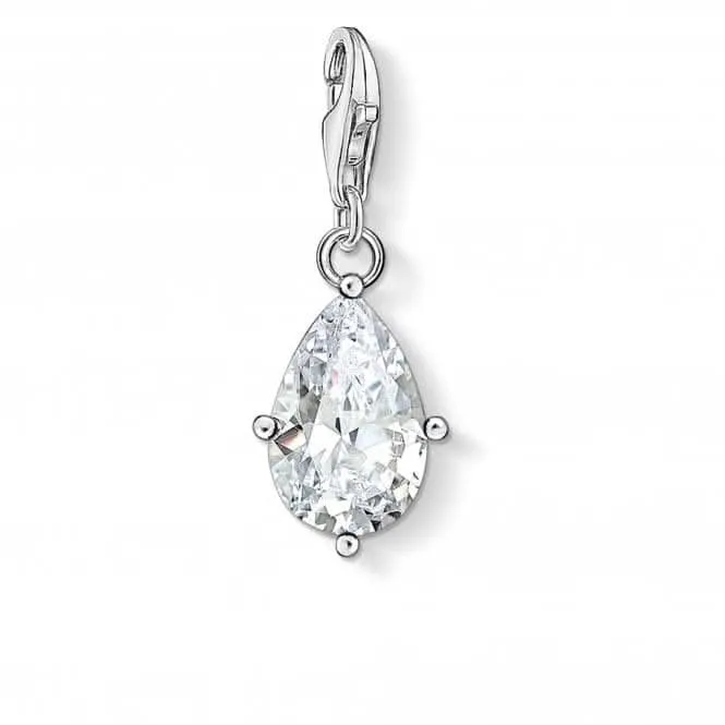 Sterling Silber Weißstein Tropfen Anhänger 1848-051-14 Thomas Sabo Sammelbare Charms