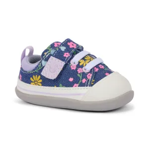 Stevie Mini - Blau Denim/Blumenmuster