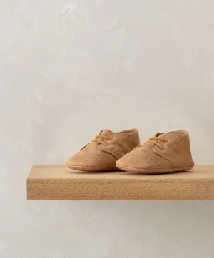 Suede Kinderwagen Schuhe - Hellbraun