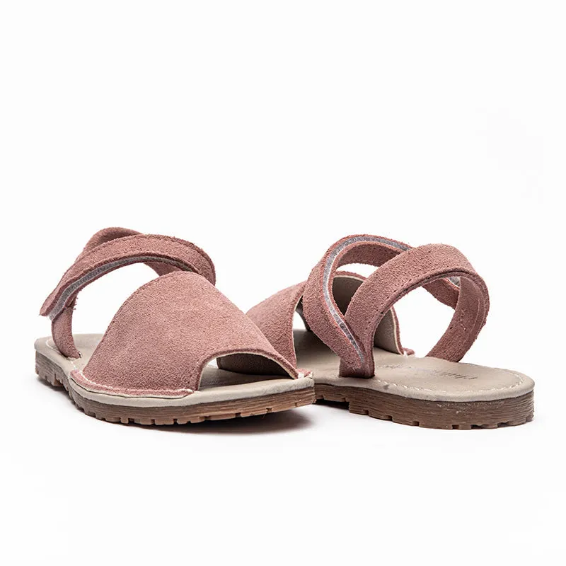 Suede Sandalen In Rosa Babykids_Childrenchic