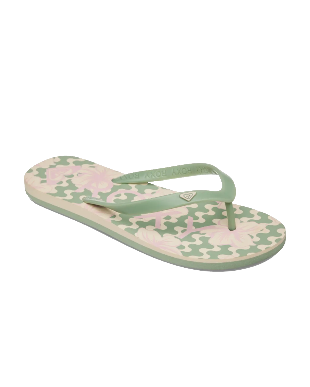 Tahiti VII Flip-Flops in Grün & Rosa