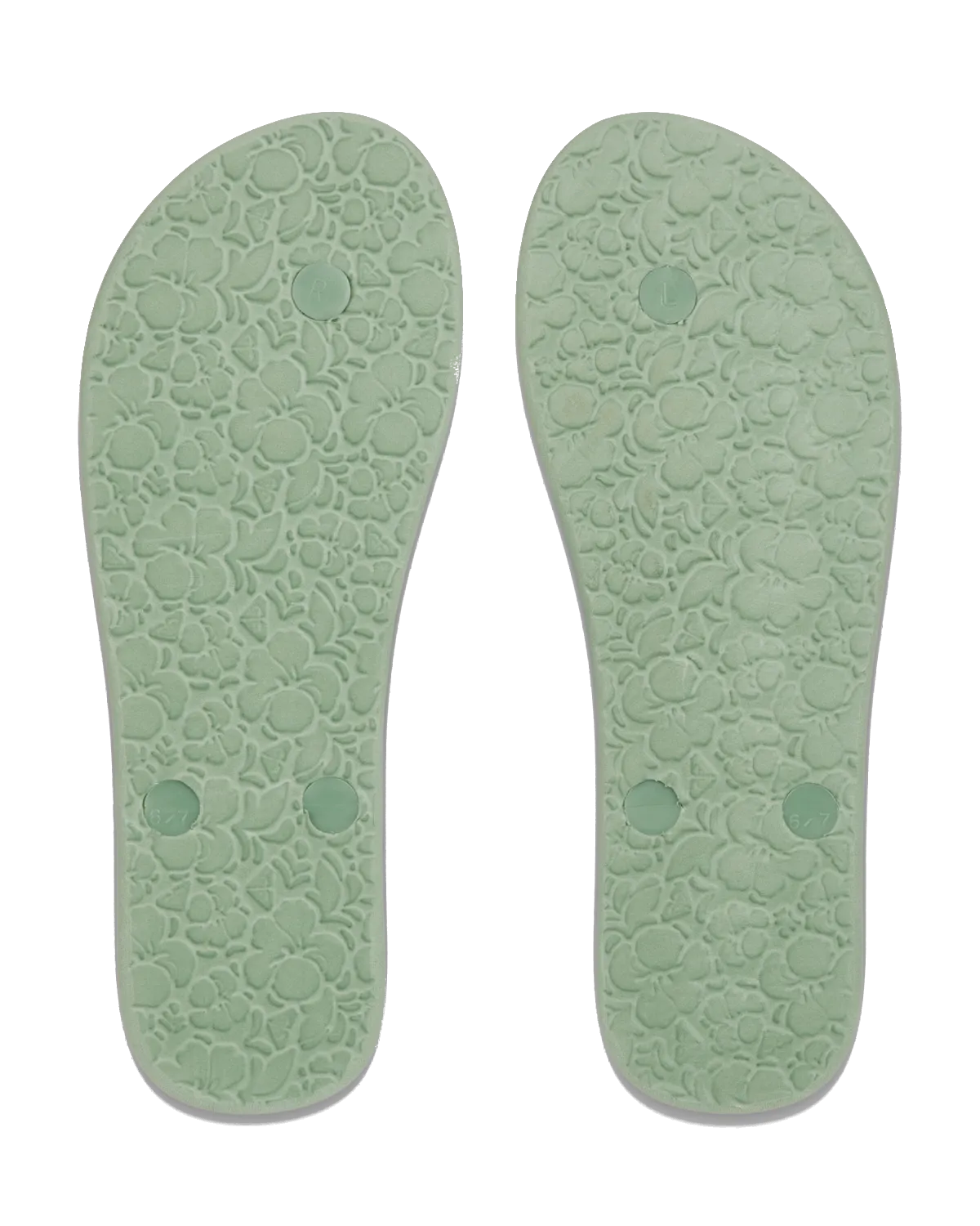 Tahiti VII Flip-Flops in Grün & Rosa