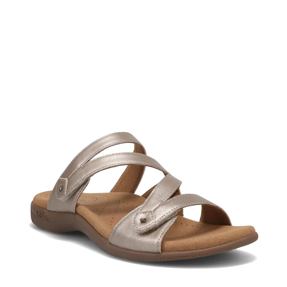 Taos Damen-Sandale mit verstellbarem Doppel-U-Riemen in Champagner