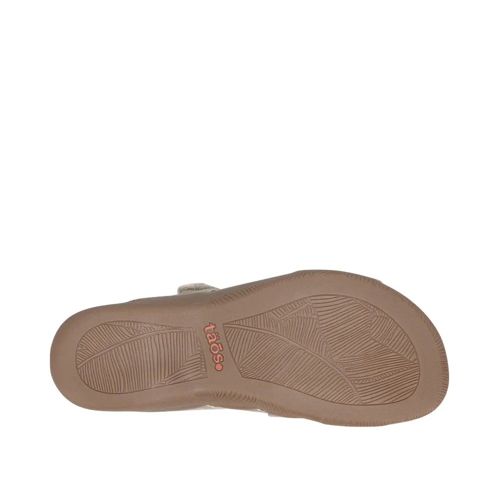 Taos Damen-Sandale mit verstellbarem Doppel-U-Riemen in Champagner