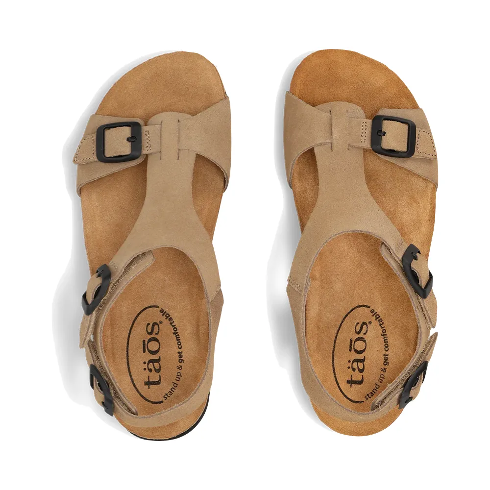 Taos Women's MVP Sandal in Oat Wildleder