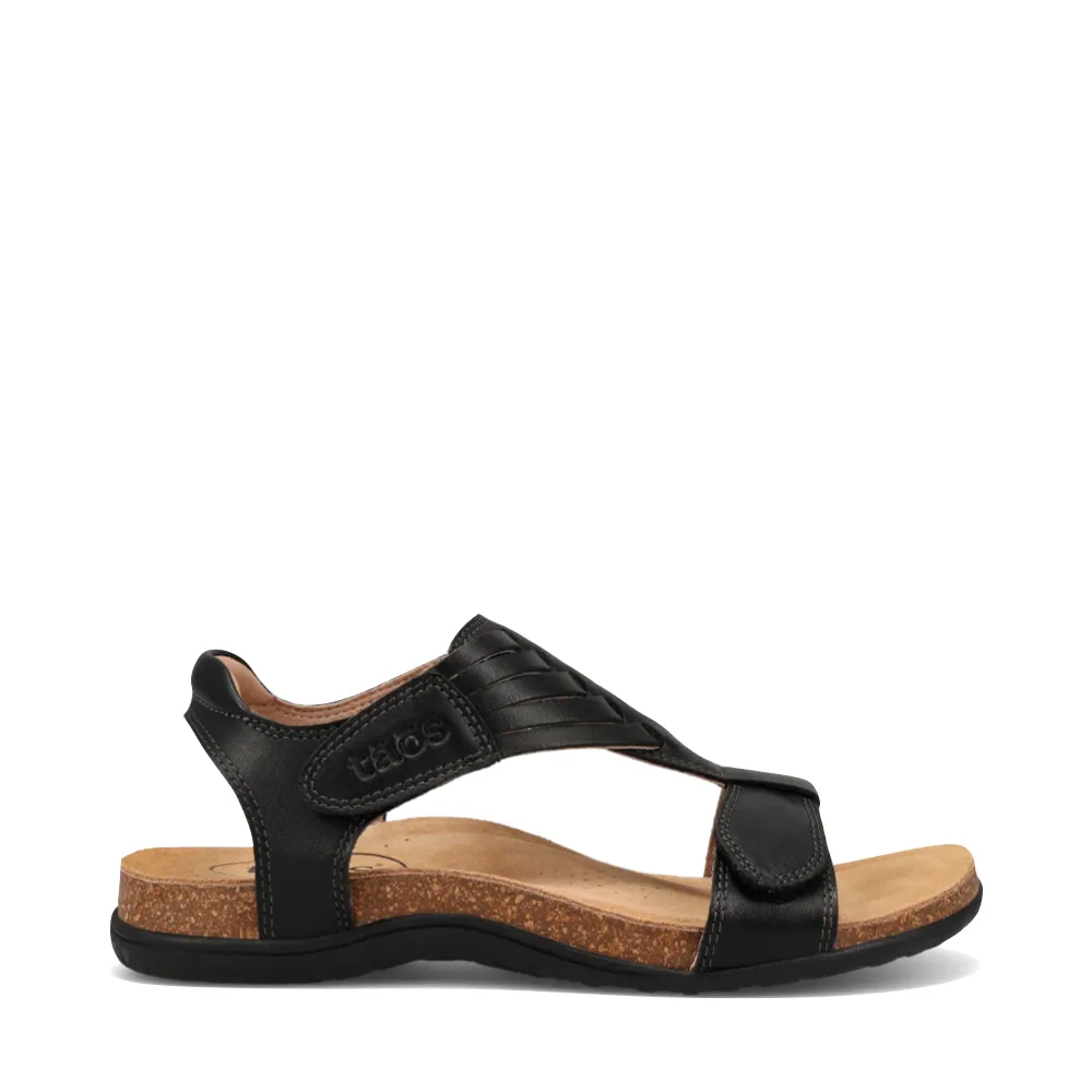 Taos Damen Wunderbar Geflochtener Ledersandalette in Schwarz
