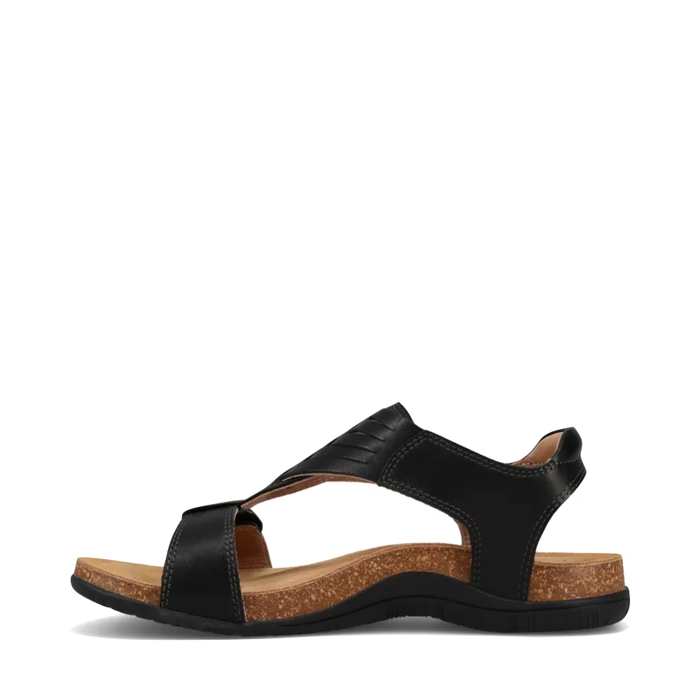 Taos Damen Wunderbar Geflochtener Ledersandalette in Schwarz